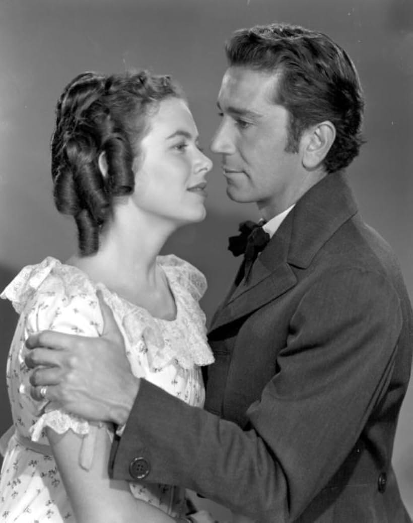 Richard Conte and Vanessa Brown in Big Jack (1949)