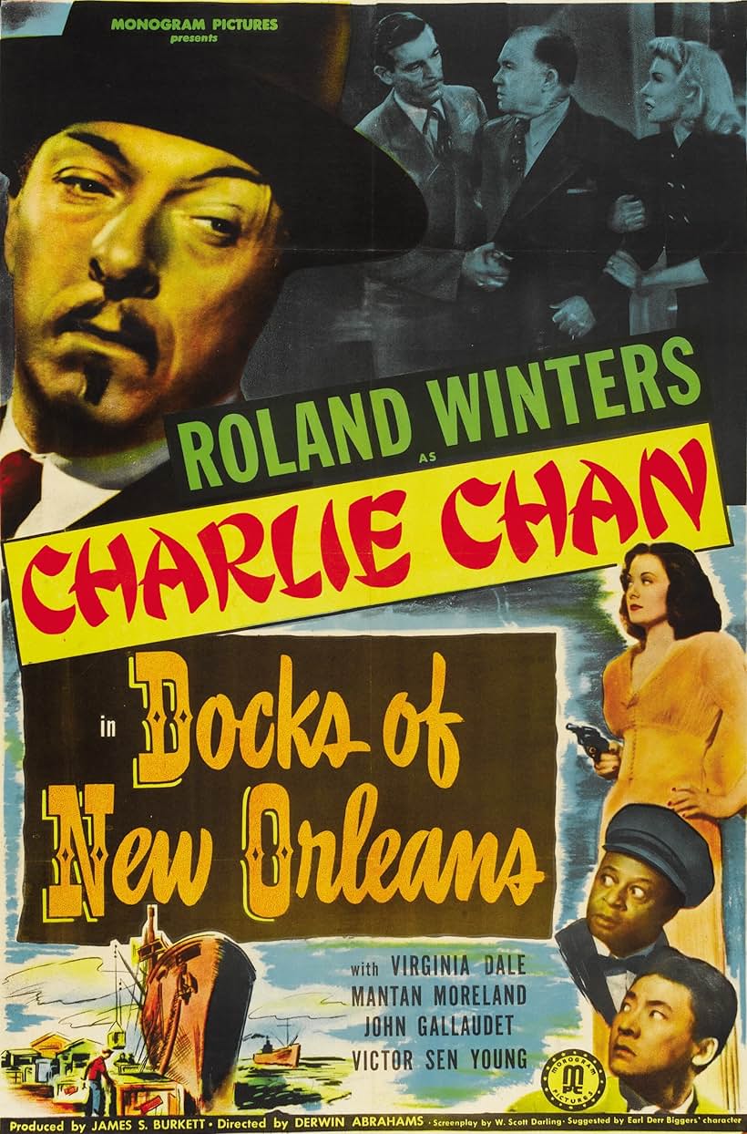 Virginia Dale, Carol Forman, Douglas Fowley, John Gallaudet, Mantan Moreland, Roland Winters, and Victor Sen Yung in Docks of New Orleans (1948)