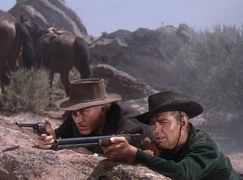 Alan Ladd and William Demarest in Whispering Smith (1948)