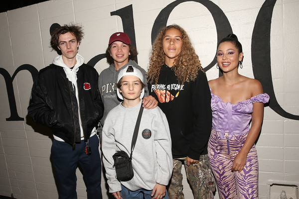 Olan Prenatt, Gio Galicia, Sunny Suljic, Alexa Demie, and Ryder McLaughlin at an event for Mid90s (2018)