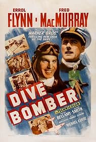 Errol Flynn, Fred MacMurray, and Alexis Smith in Dive Bomber (1941)