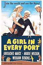 Groucho Marx, William Bendix, and Marie Wilson in A Girl in Every Port (1952)