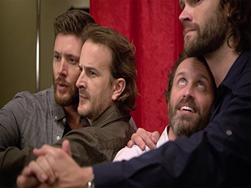 Jensen Ackles, Rob Benedict, Jared Padalecki, and Richard Speight Jr. in Kings of Con (2016)