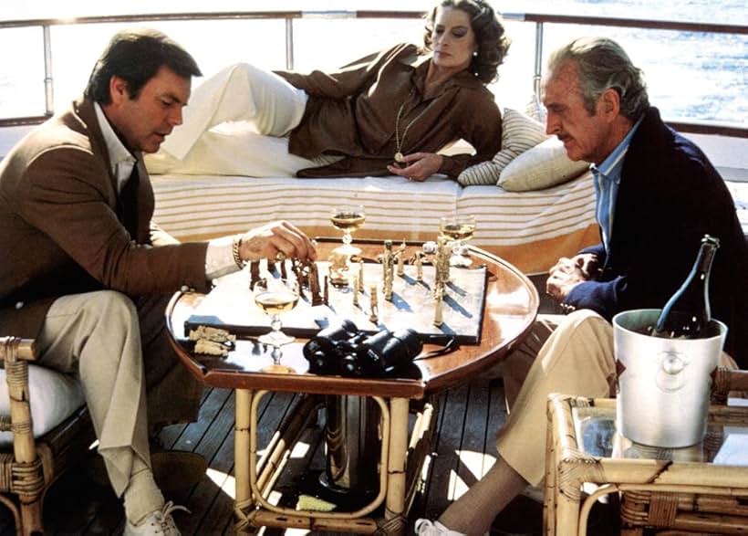 David Niven, Capucine, and Robert Wagner in Curse of the Pink Panther (1983)