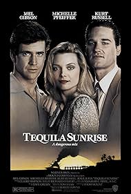 Mel Gibson, Michelle Pfeiffer, and Kurt Russell in Tequila Sunrise (1988)