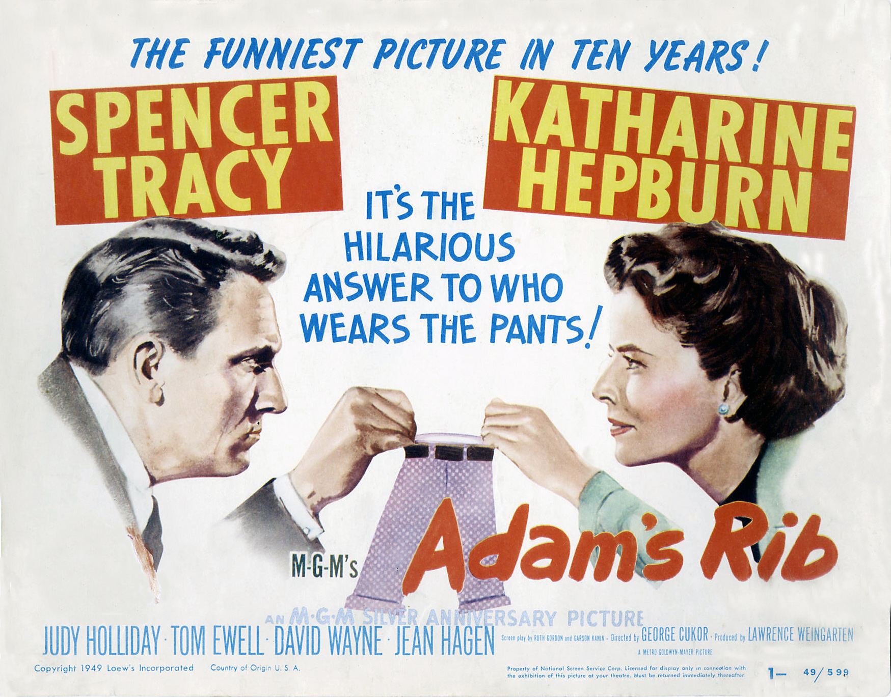 Katharine Hepburn and Spencer Tracy in Adam's Rib (1949)