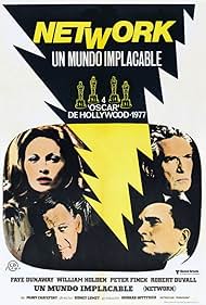 William Holden, Robert Duvall, Faye Dunaway, and Peter Finch in Network, un mundo implacable (1976)