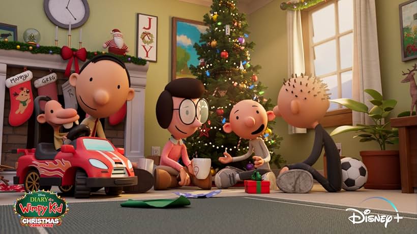 Chris Diamantopoulos, Gracen Newton, Erica Cerra, Hunter Dillon, and Wesley Kimmel in Diary of a Wimpy Kid Christmas: Cabin Fever (2023)