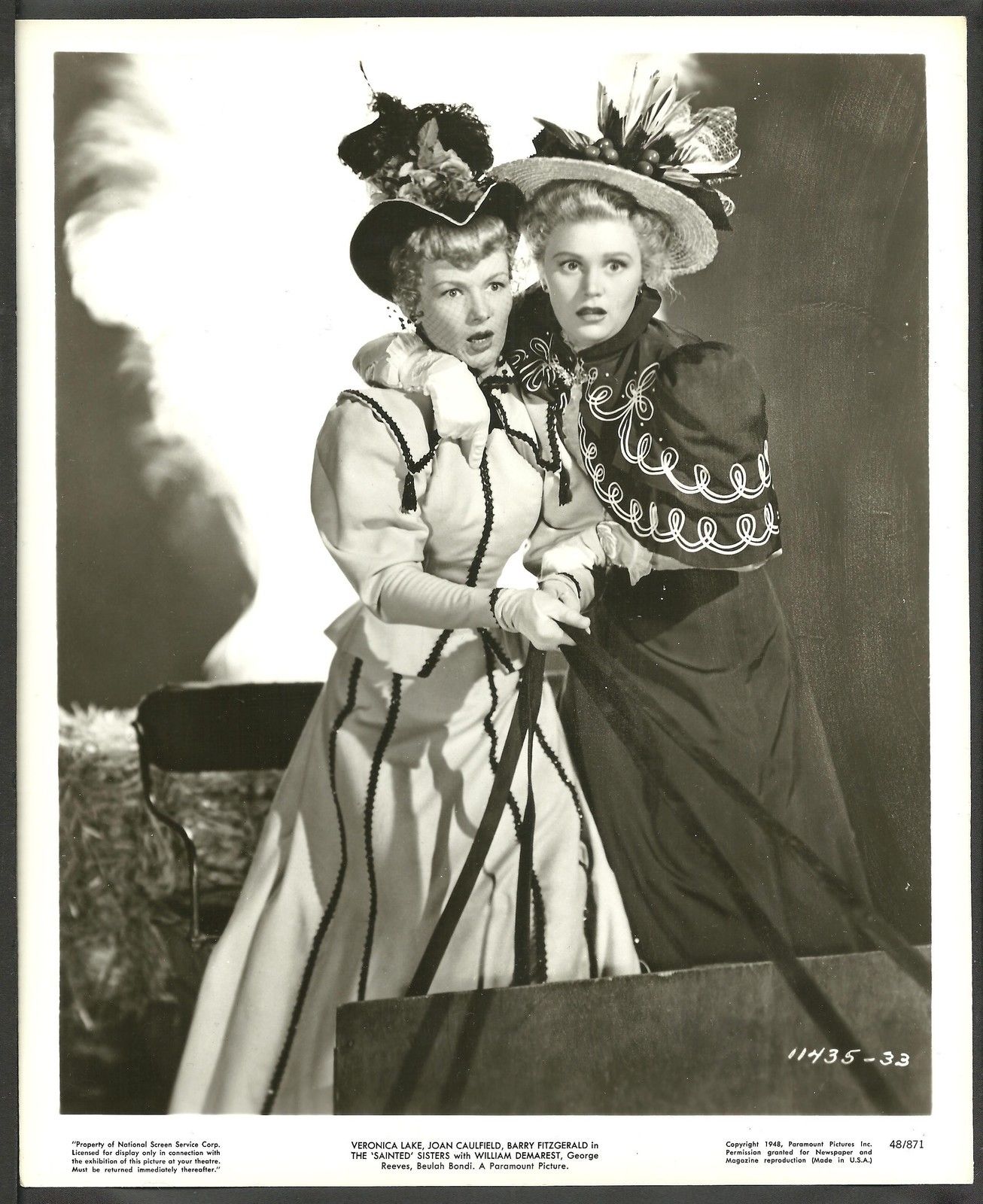 Veronica Lake and Joan Caulfield in The Sainted Sisters (1948)