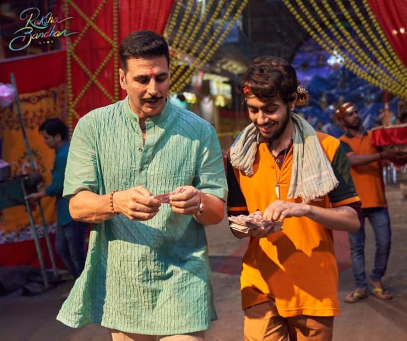 Akshay Kumar and Sahil Mehta in Raksha Bandhan (2022)