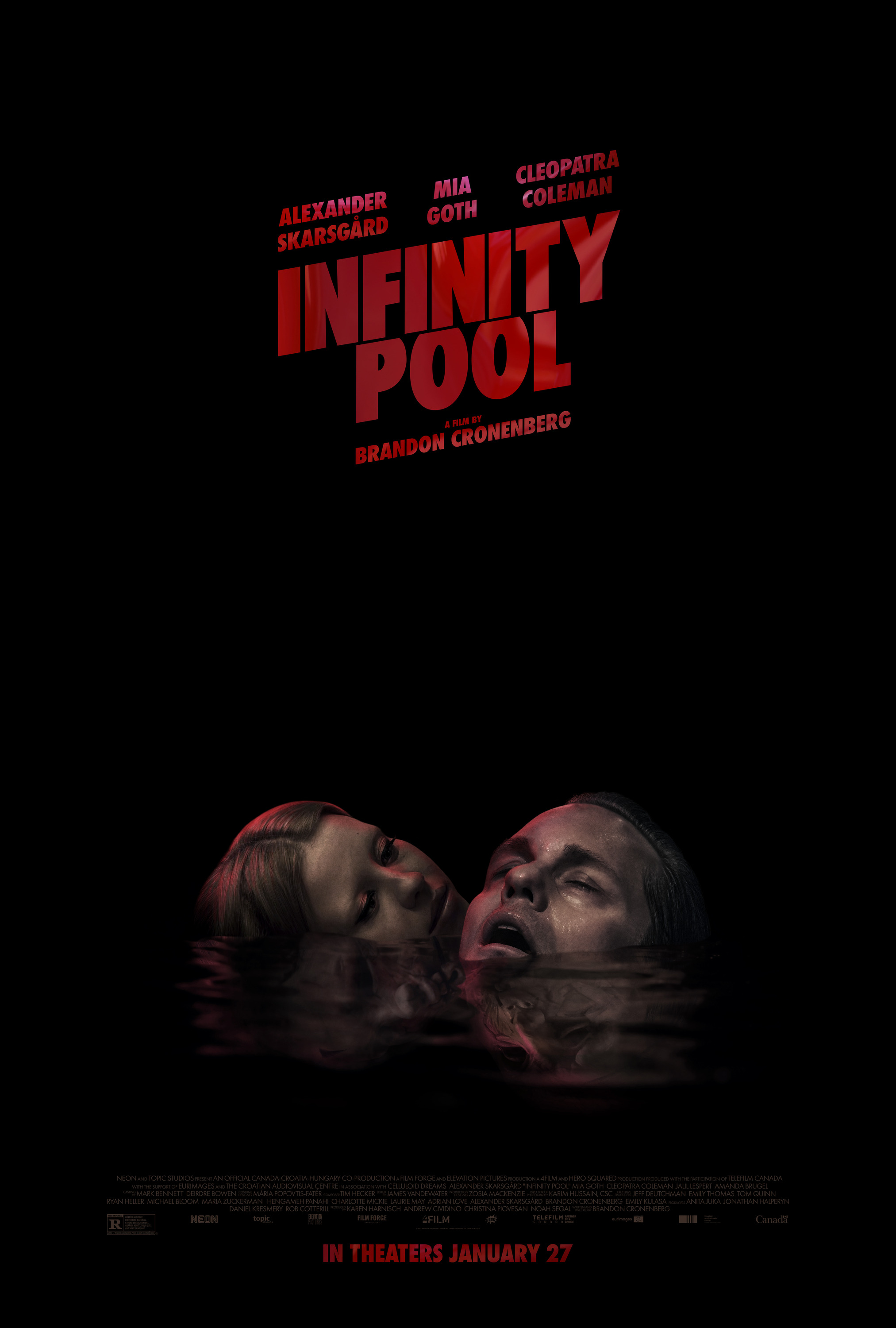 2023 Horror Movie Infinity Pool (2023) poster