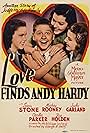 Judy Garland, Mickey Rooney, Lana Turner, and Ann Rutherford in Love Finds Andy Hardy (1938)