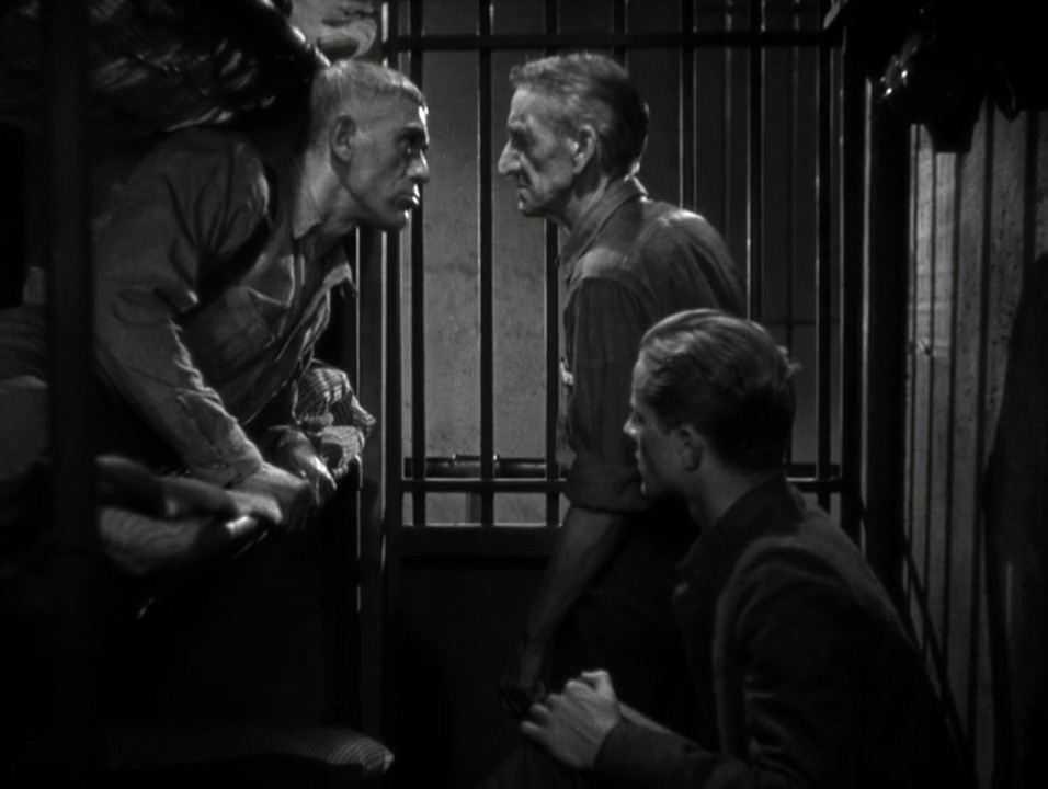 Boris Karloff, Otto Hoffman, and Phillips Holmes in The Criminal Code (1931)