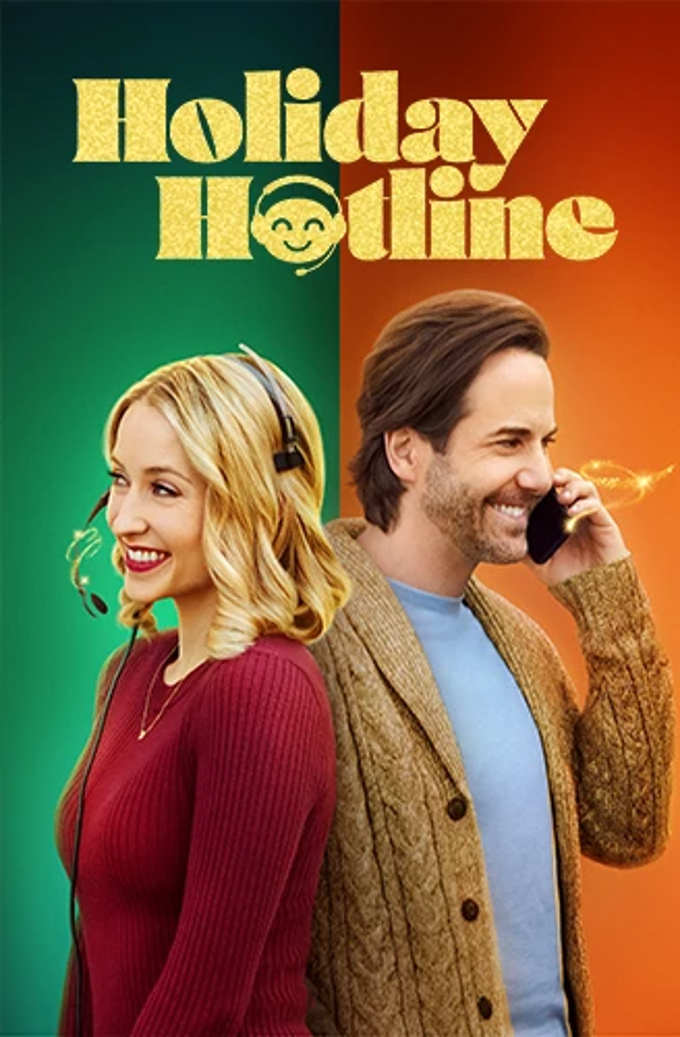 Emily Tennant and Niall Matter in Holiday Hotline (2023)