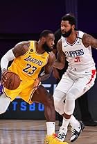 Marcus Morris and LeBron James in 2020 July 30 Clippers vs Lakers (2020)