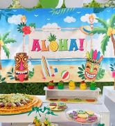 WERNNSAI Summer Luau Party Decoration 73” x 43” - Tropical Hawaiian Themed Party Supplies Aloha 