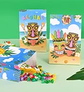 WERNNSAI 16PCS Aloha Party Favor Bags - Hawaiian Tropical Party Supplies Tiki Pineapple Gift Bags