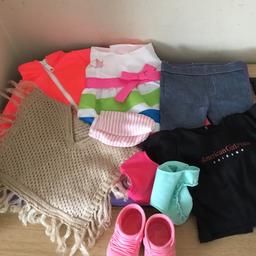 This is a random assortment of 18 inch doll clothes, including a handmade witches outfit and some random doll accessories. 

This is suitable for any 18inch dolls such as Our Generation, American Girl, Designafriend and any others of the same measurements. 

I am selling this lot together for £5. 

Local collection is welcome for this item, or £3 for postage within the U.K.