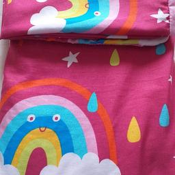 child rainbow bedding single size quilt cover and pillow case