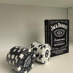 Jack Daniels Poker Chips & Playing Cards

10 x black chips
10 x white chips

Brand New unopened