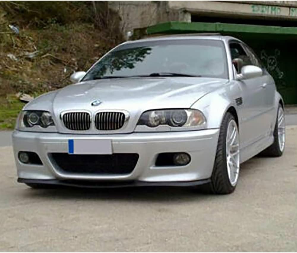 BMW E46 M3 / Sedan/SW Cupra R Front Bumper Lip 3 Pcs Black Spoiler Splitter