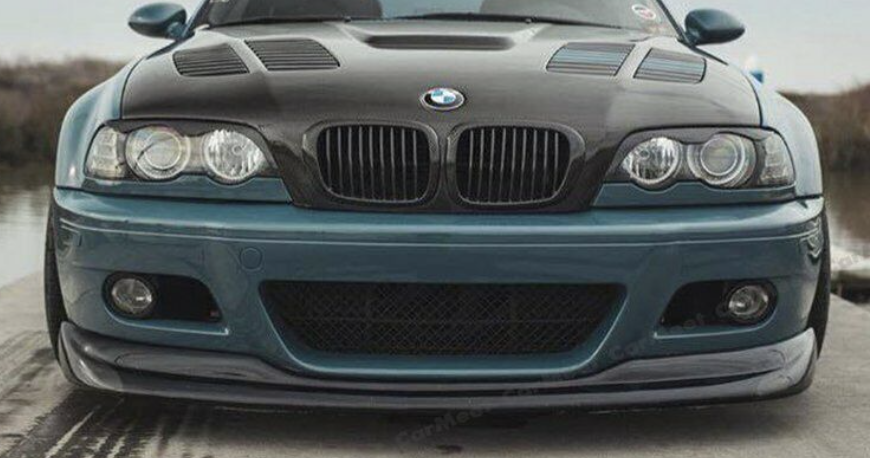 STYLE AC CARBON FIBER FRONT LIP FOR 2001 2002 2003 2004 2005 2006 BMW E46 M3