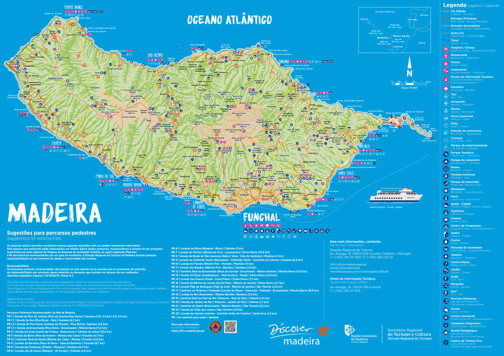 Madeira Island Map