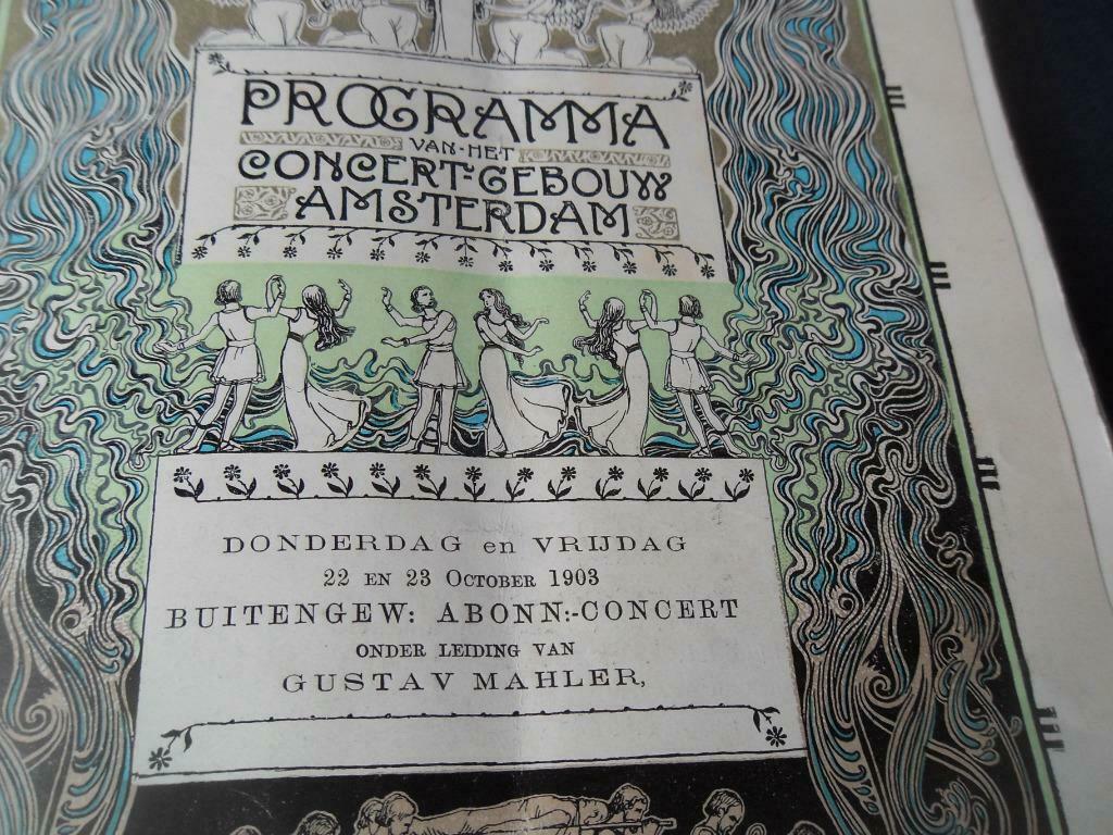 Mahler Programs Amsterdam 1903