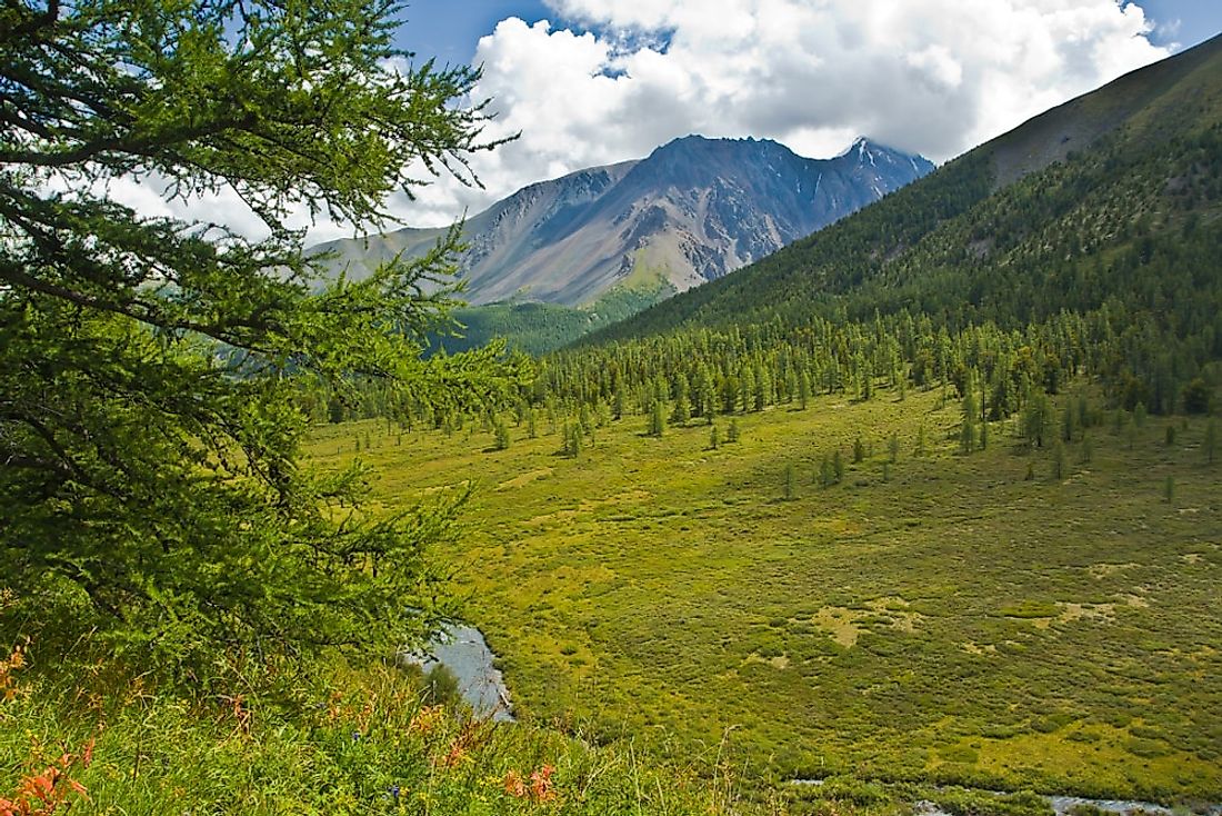 A view of the Russian landscape. Russia is the largest country in Asia. 