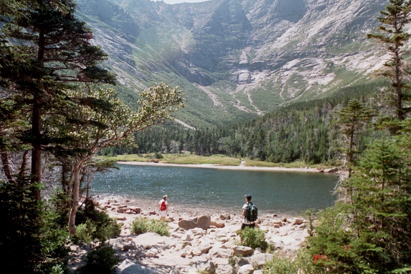 Photo: Chimney Pond at the foot of the South Basin (2001)