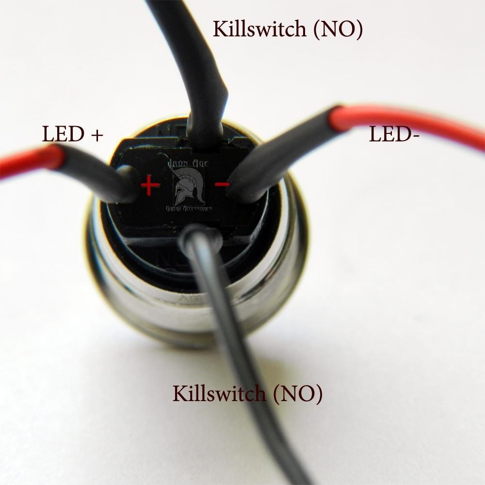 Spartan Steel LED Guitar Kill Switch Toggle