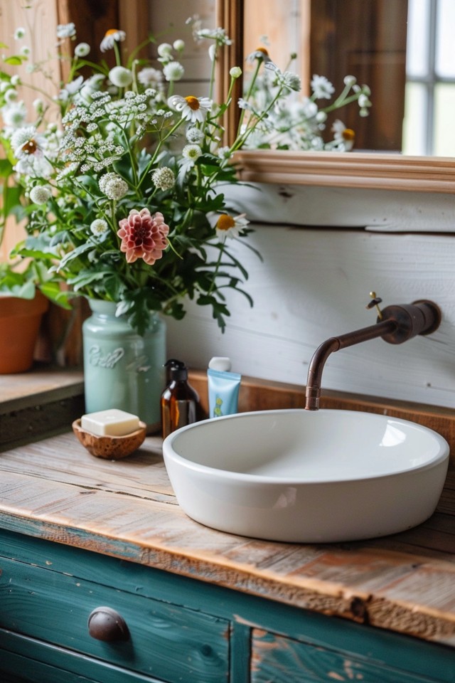 Farmhouse Bathroom Makeover: Simple Rustic Ideas