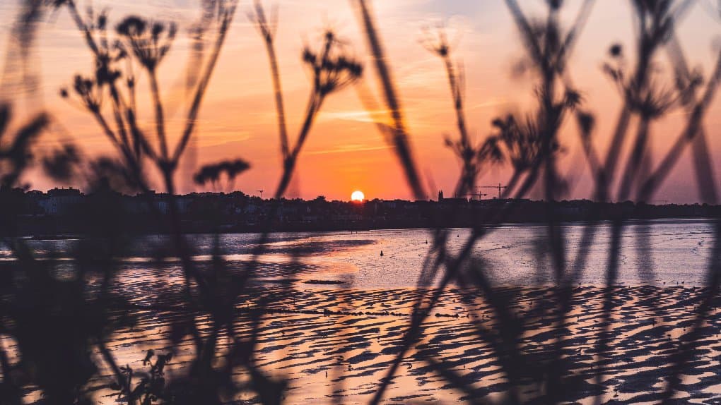 the sun setting in Ireland