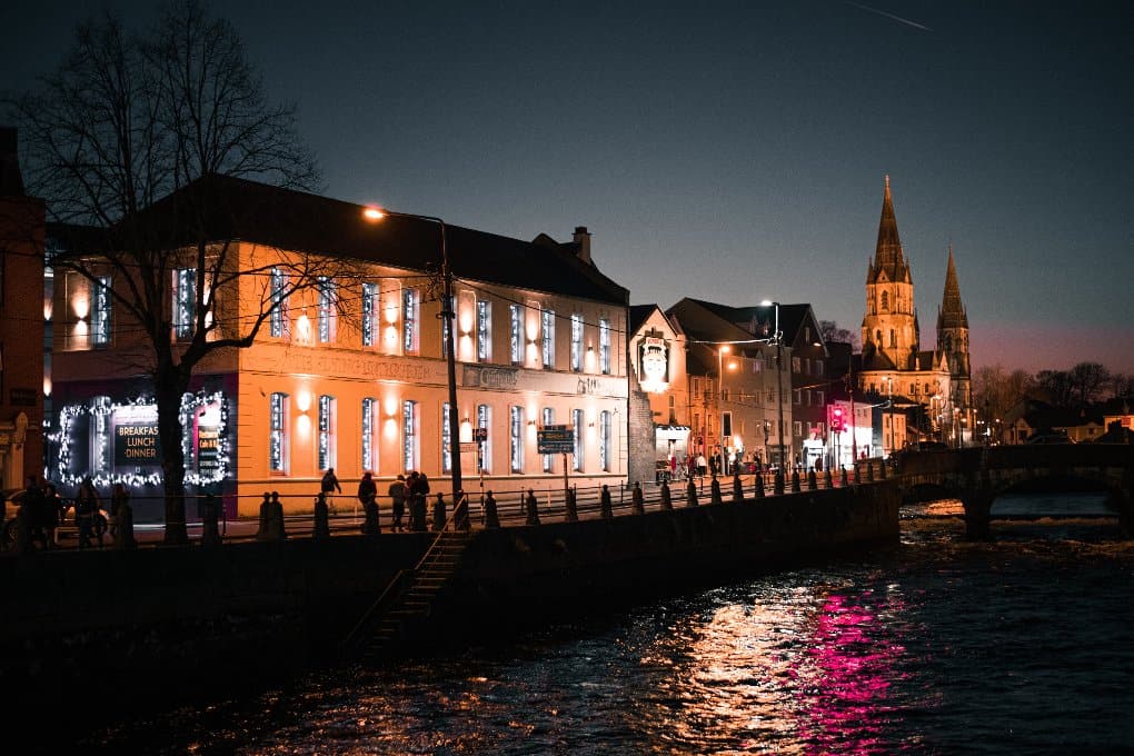 Cork at nighttime