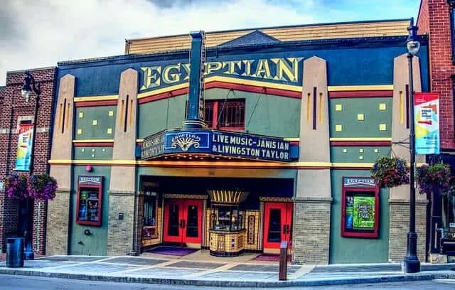 Facade of the Egyptian Theater Park City