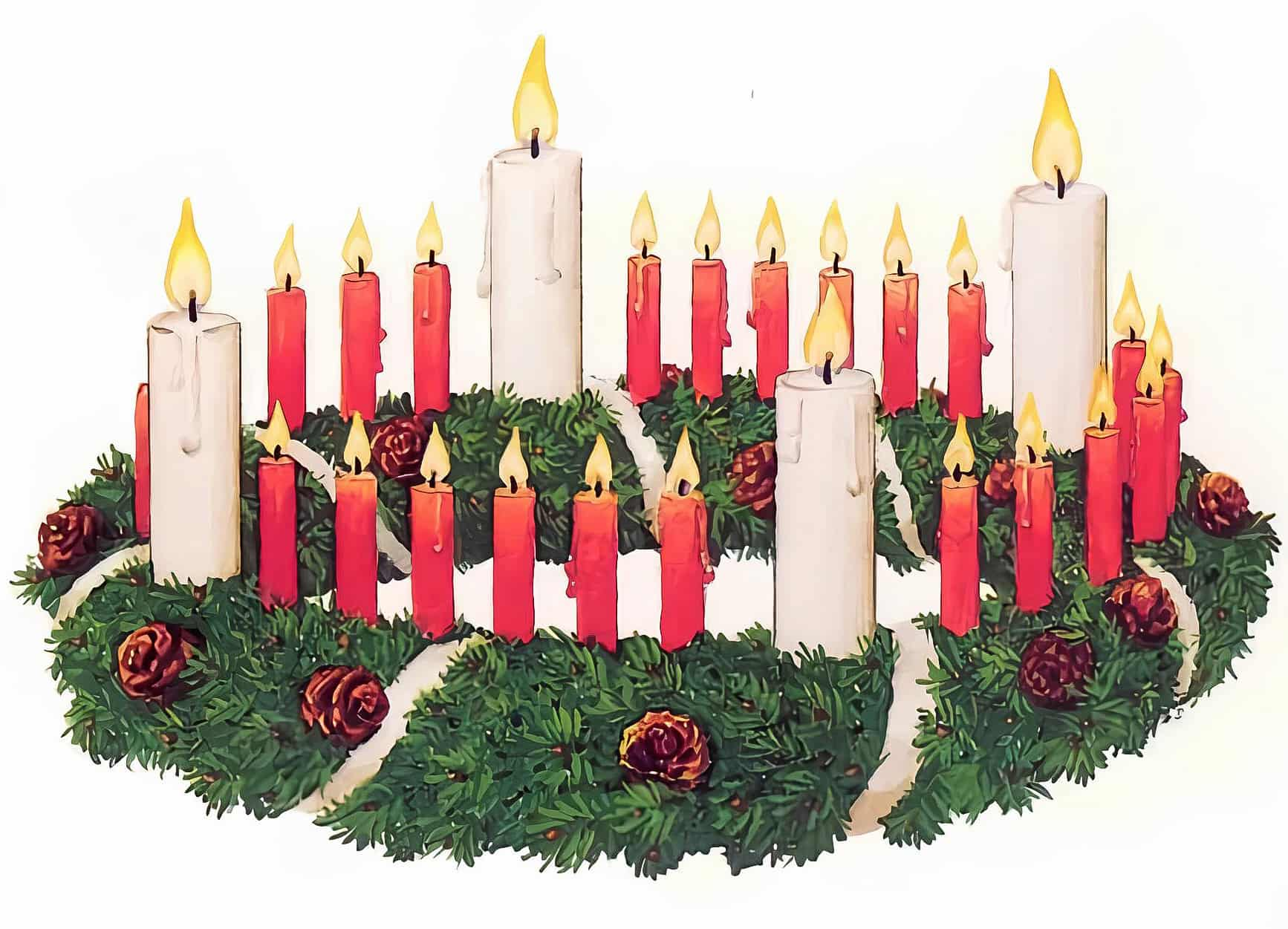 advent wreath illustration