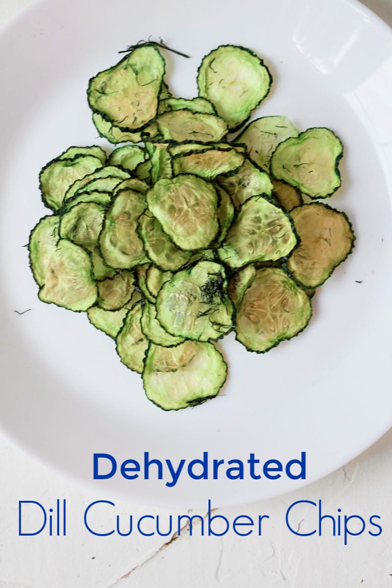 Dill Cucumber Chips in the Oven or Dehydrator #CucumberChips #DehydratedCucumbers