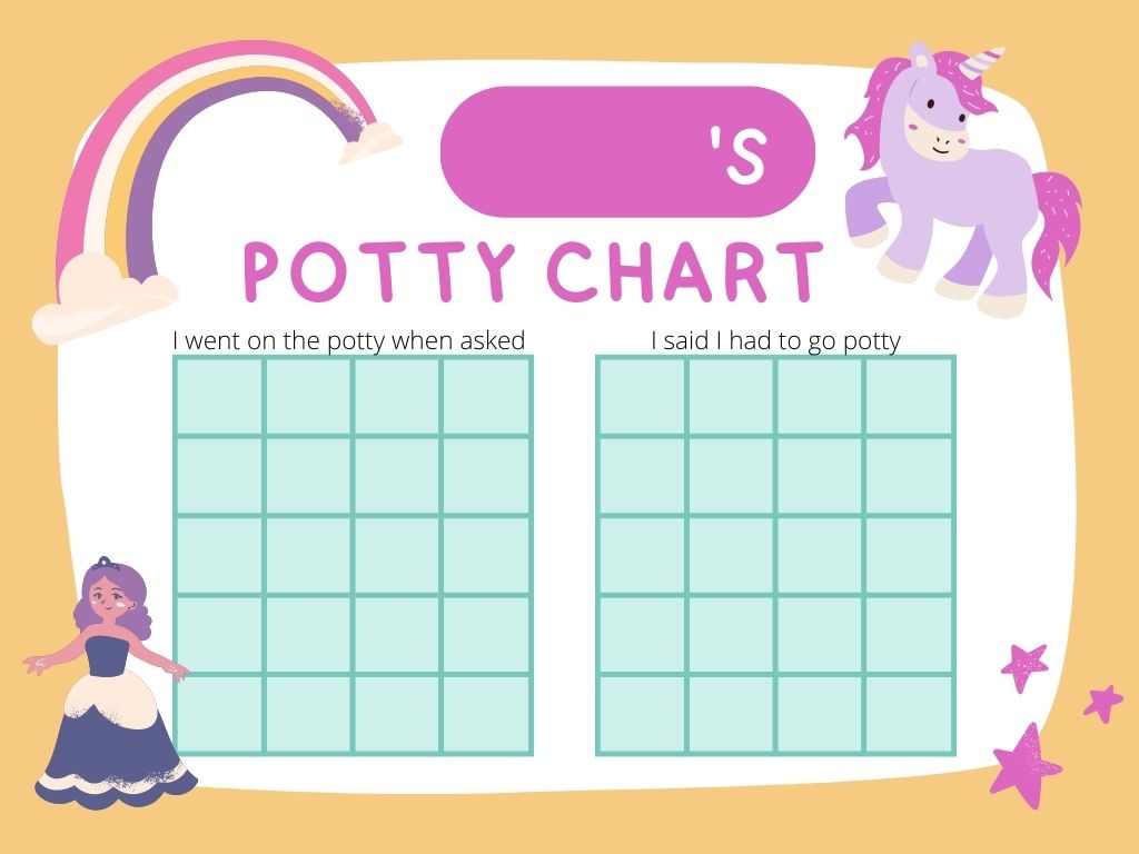 Princess Potty Chart Printable