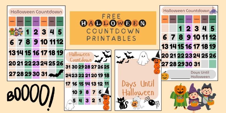 Free Halloween Countdown Printables Cover