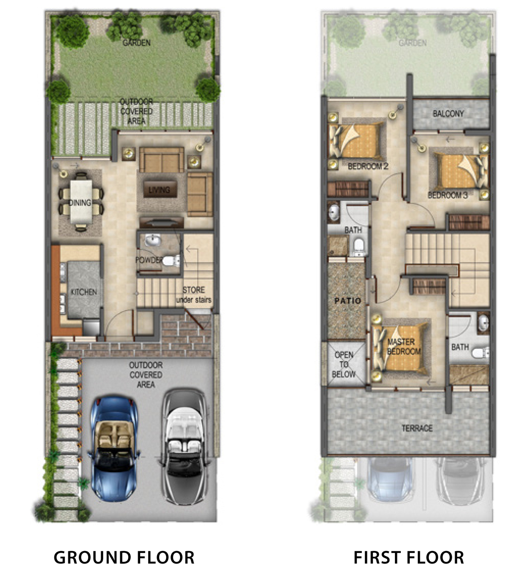 Akoya Fresh Villas by Damac Properties in Akoya Oxygen, Dubai Floor Plan