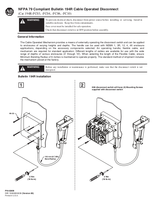 Rockwell Automation 194R-FCxx User Manual