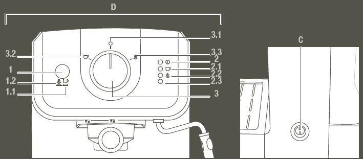 KRUPS XP3208 Pump Espresso And Cappuccino Coffee Maker fig-2