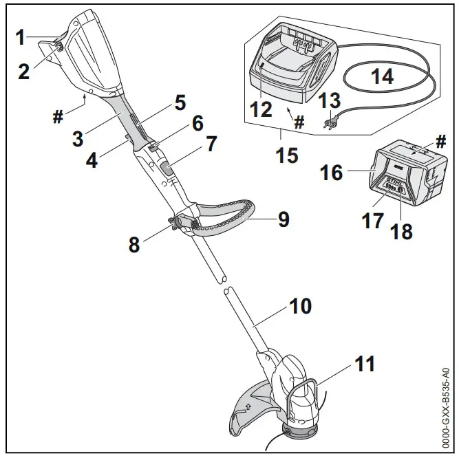 STIHL FSA 57 Cordless Grass Trimmer - fig 1