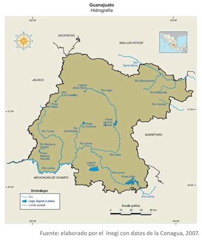 Arriba 95+ Foto Mapa Del Estado De Guanajuato Con Nombres El último