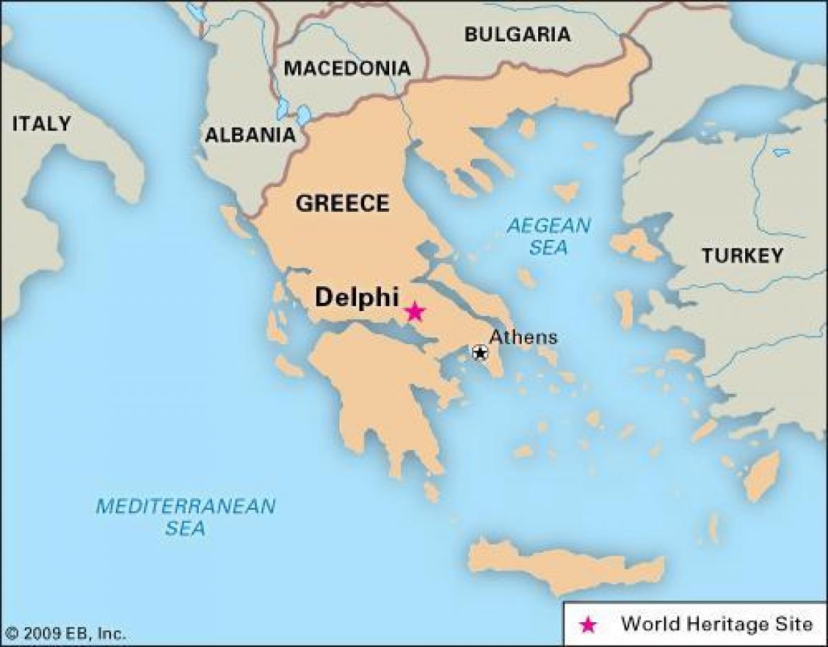 map of Greece Delphi