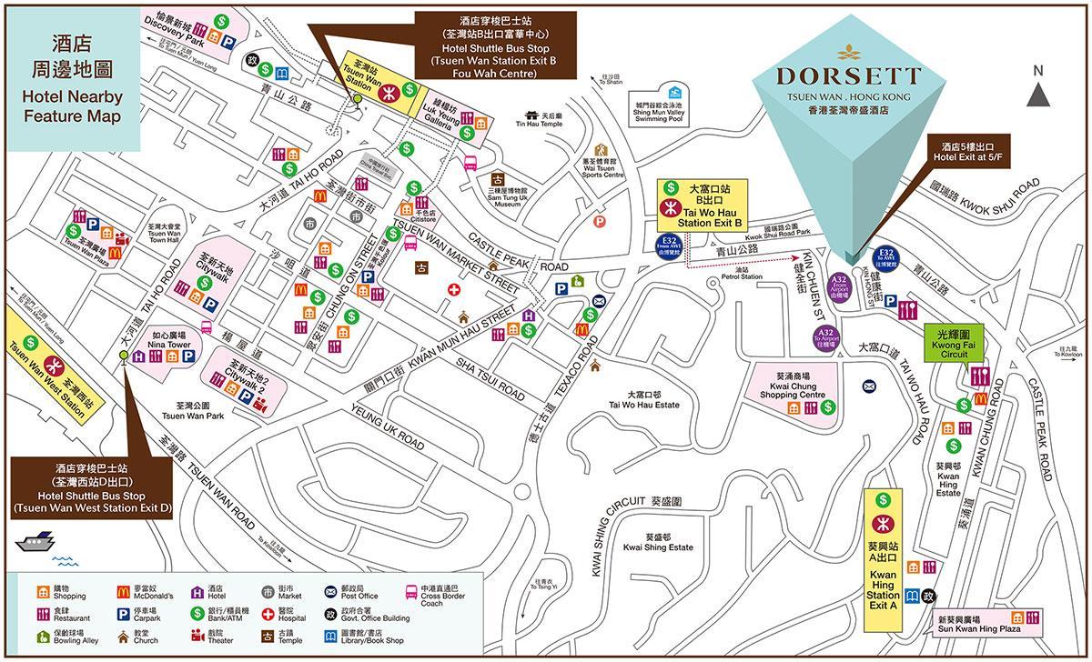 Tsuen Wan MTR station map