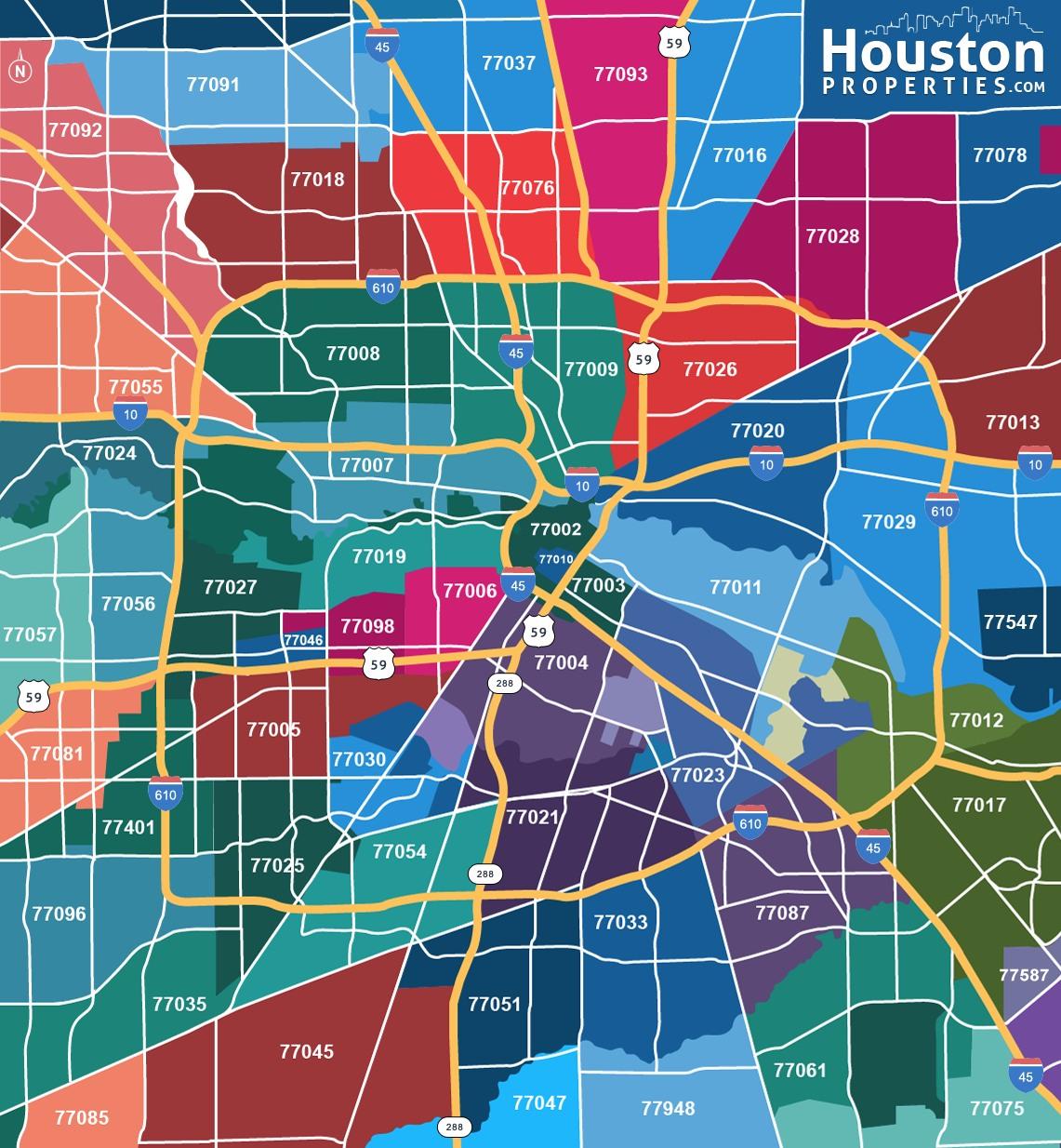 Houston Zip Code Map 2024 - Kipp Seline