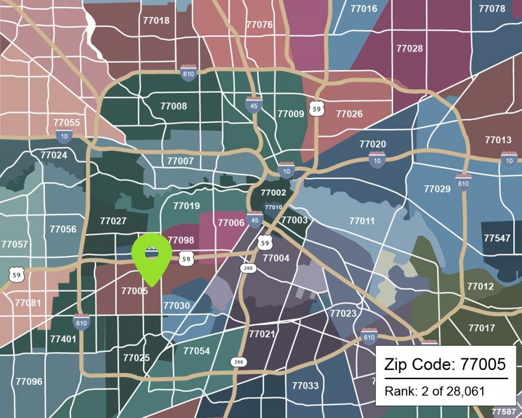 Houston Zip Codes Map Printable