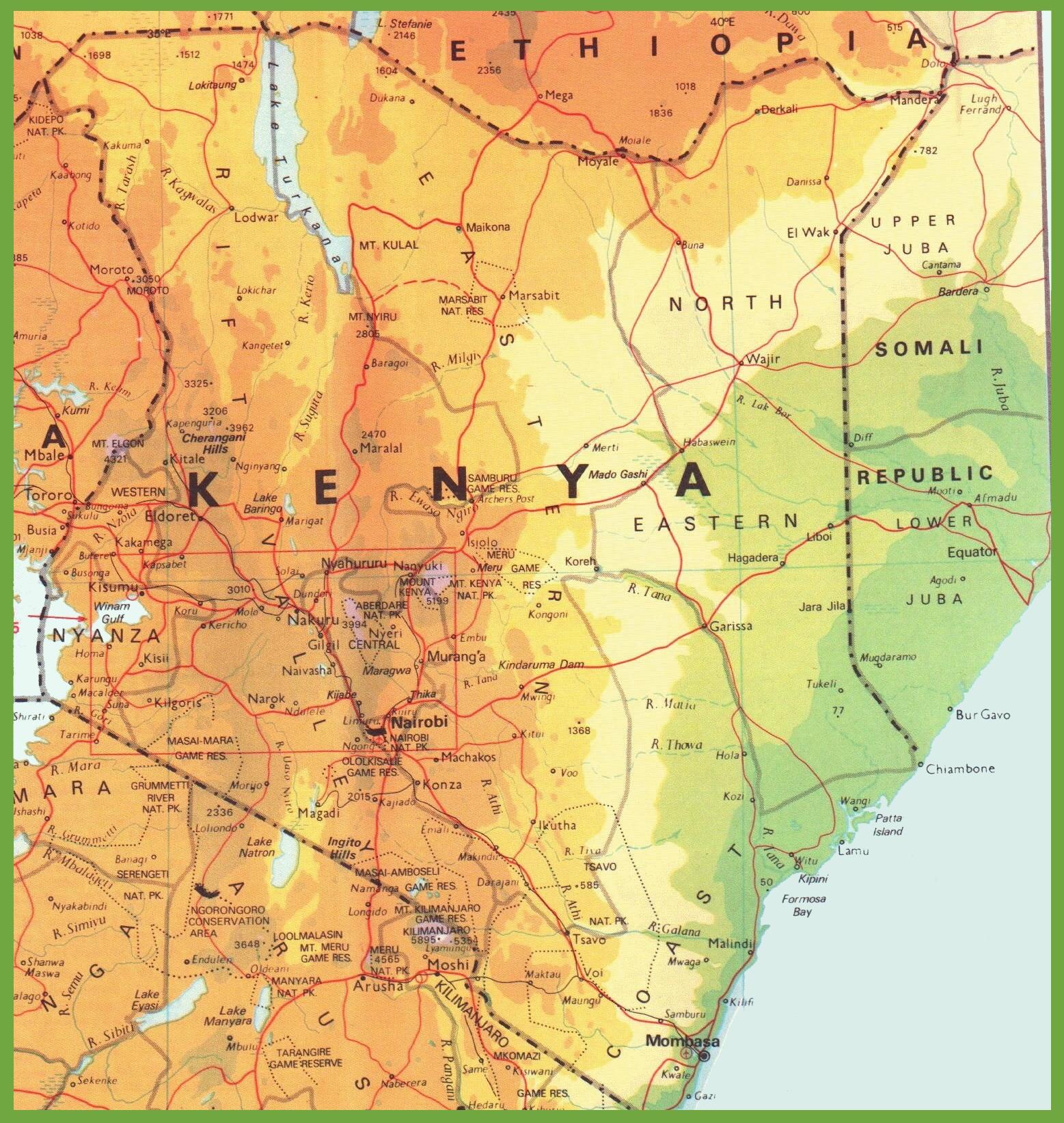 Kenya On The World Map Cities And Towns Map - vrogue.co