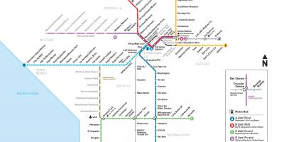 LA metro expansion map - Map of LA metro expansion (California - USA)